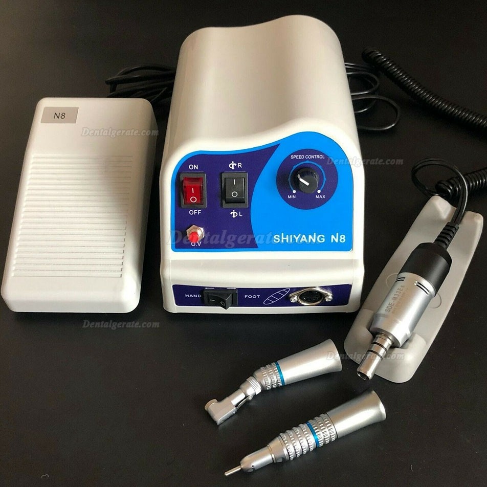 Shiyang N8 S03 Mikromotor mit Winkelst&uuml;cke + Gerade handst&uuml;ck + Luftmotor